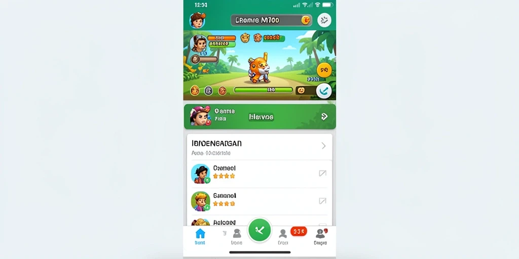 Leaderboards menunjukkan peringkat teman dalam permainan.