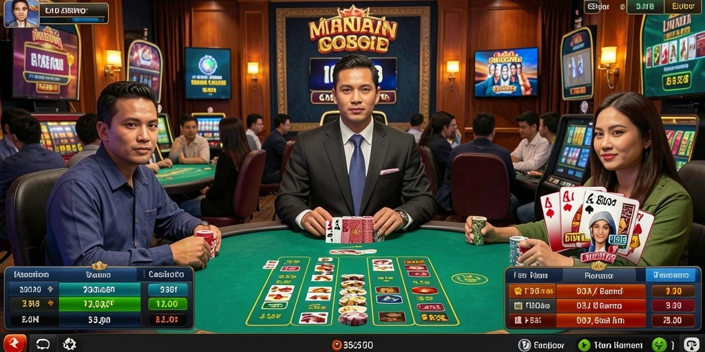 Interaksi antar pemain dalam fitur sosial yang seru.