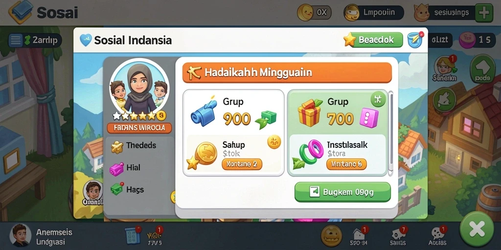 Lingkungan permainan yang kaya dan penuh detail.